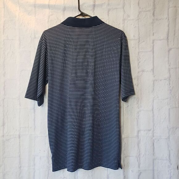 KNIGHTSBRIDGE Moisture Wicking Striped Polo Shirt - Picture 6 of 7